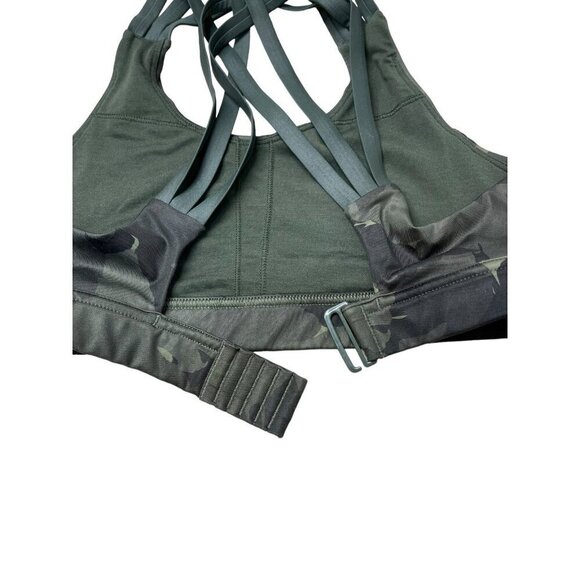 Lululemon Womens All Sport Bra Sz 6 Palm Party Gator Green Camo Adjustable - Picture 4 of 5